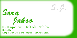 sara jakso business card